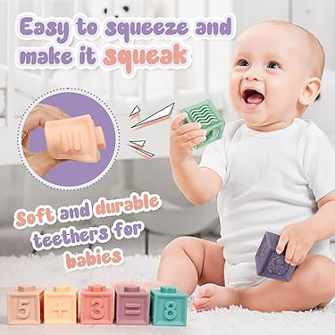 12Pcs Soft Baby Building Blocks